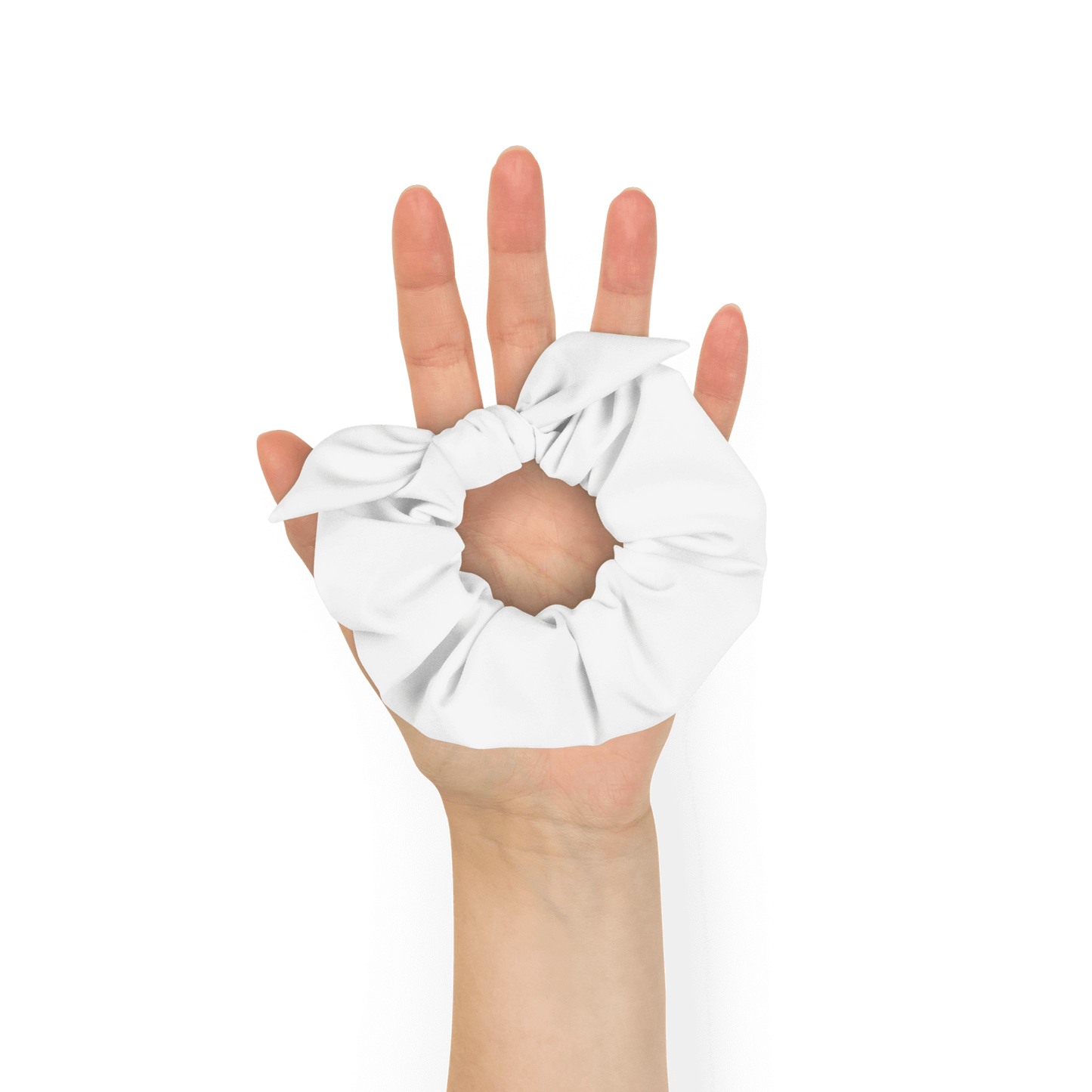 Woman using a white hot water bottle on her neck against a white background