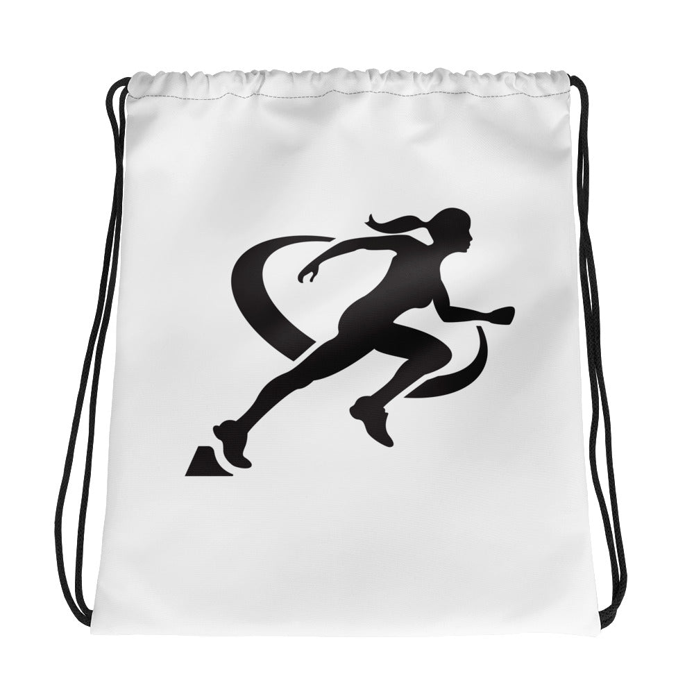 A white backpack featuring 'TARA SPORTSWEAR' on a white background
